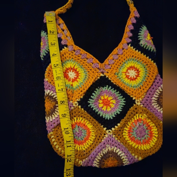 Urban Outfitters Boho Colorful Crochet Shoulder/Crossbody Bag - Picture 6 of 7